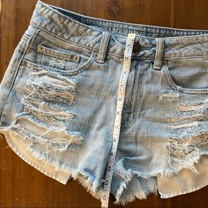 American Eagle Distressed Denim Shorts, size 4